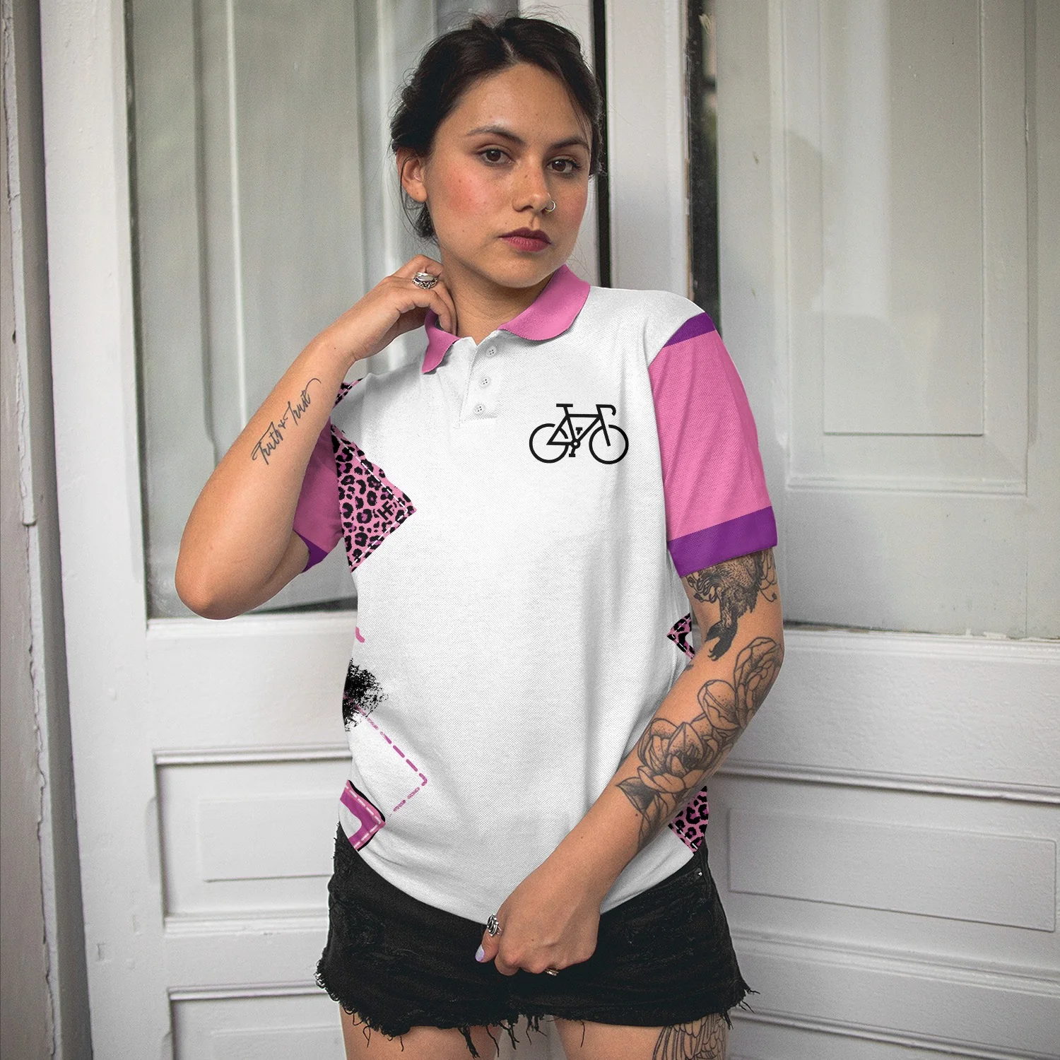 Cycling Women Polo Shirt, Cycling With No Chance Of House Cleaning Or Cooking Women Polo Shirts, Funny Gift For Female Cyclers, Cycling Lovers, Ladies - Image 5