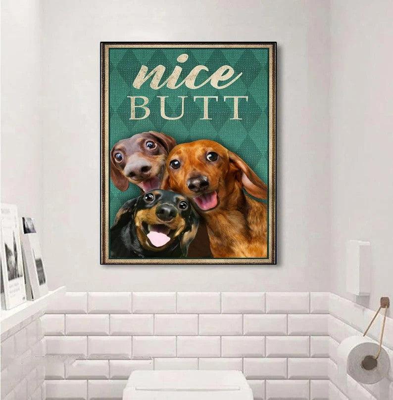 Dachshund Portrait Canvas - Dachshund Dog Nice Butt Canvas - Gift For Dog Lover, Family, Friends - Image 3