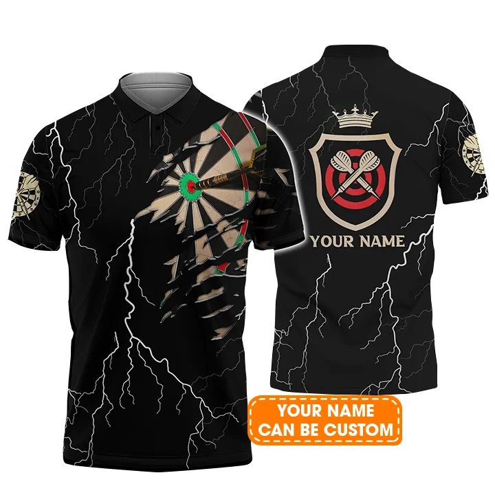 Darts Custom Name T-Shirt, Darts Target Personalized T-Shirt - Image 6