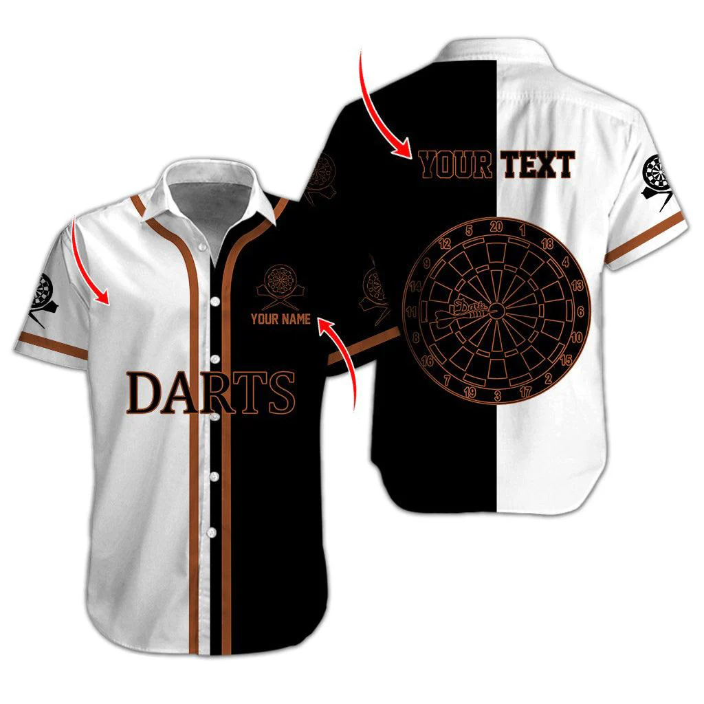 Darts Hawaiian Shirt Custom Name, Dartboard Uniforms Personalized Aloha Hawaiian Shirts - Gift For Darts Lovers, Friend, Family - Image 3