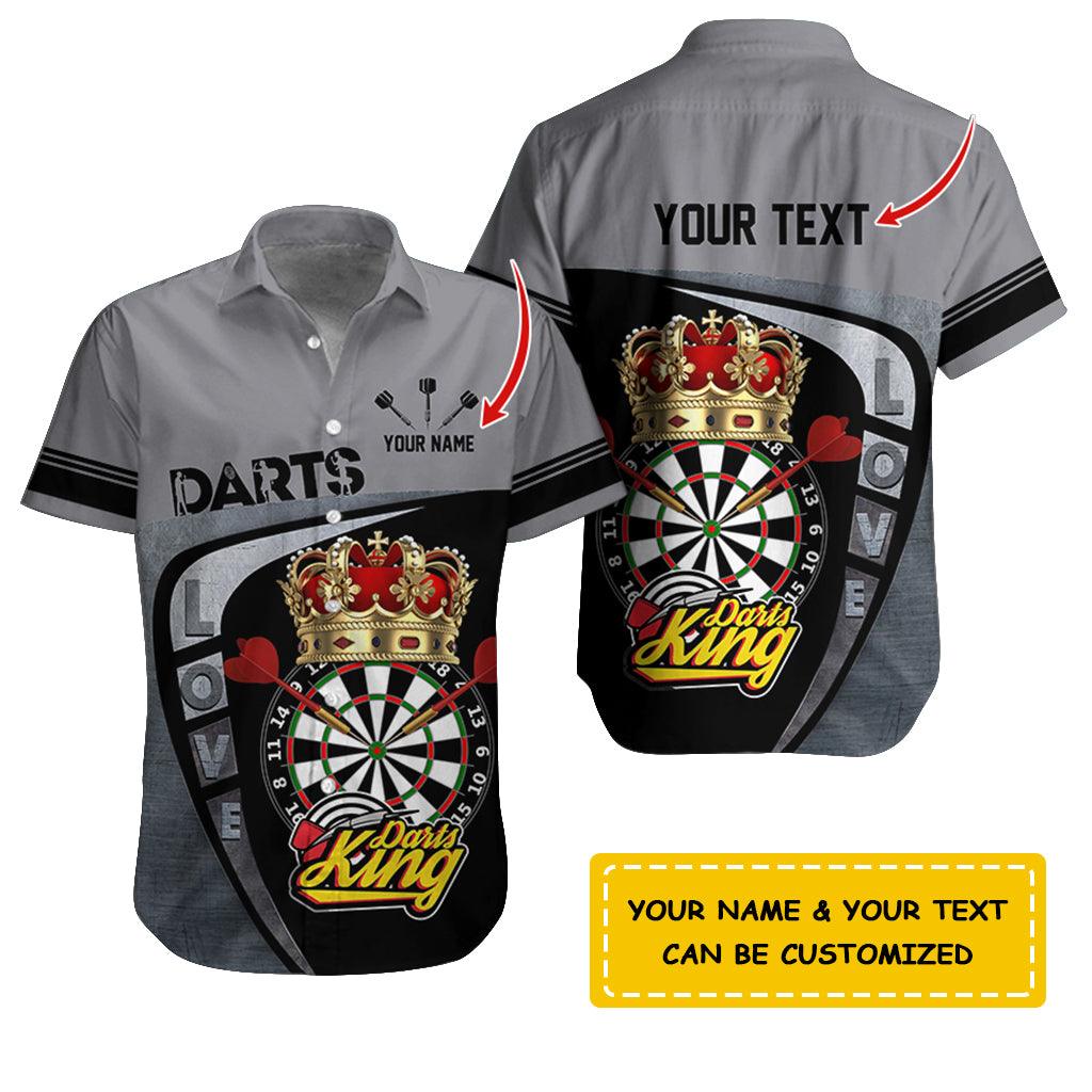 Darts Hawaiian Shirt Custom Name, Love Darts King Uniforms Personalized Aloha Hawaiian Shirts - Gift For Darts Lovers, Friend, Family - Image 2