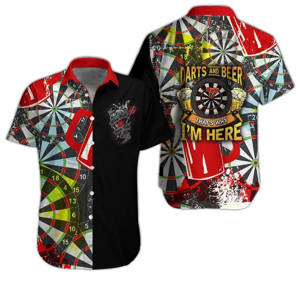 Darts Hawaiian Shirt, Darts And Beer Hawaiian Shirts - Gift For Darts Lovers, Darts Players Uniforms