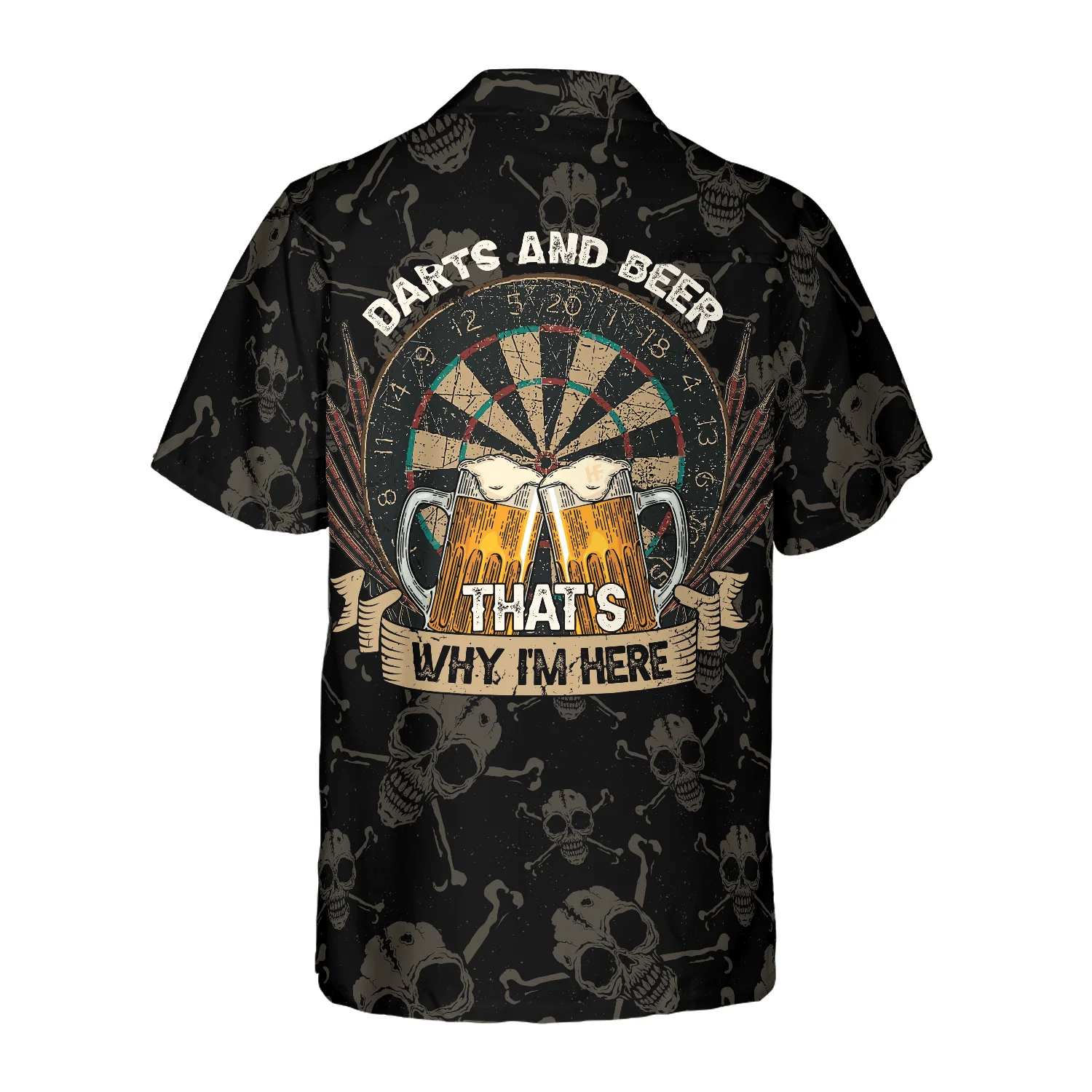 Darts Hawaiian Shirt, Darts And Beer That's Why I'm Here Aloha Hawaiian Shirt For Summer, Perfect Gift For Friend, Team, Darts Beer Lovers - Image 2