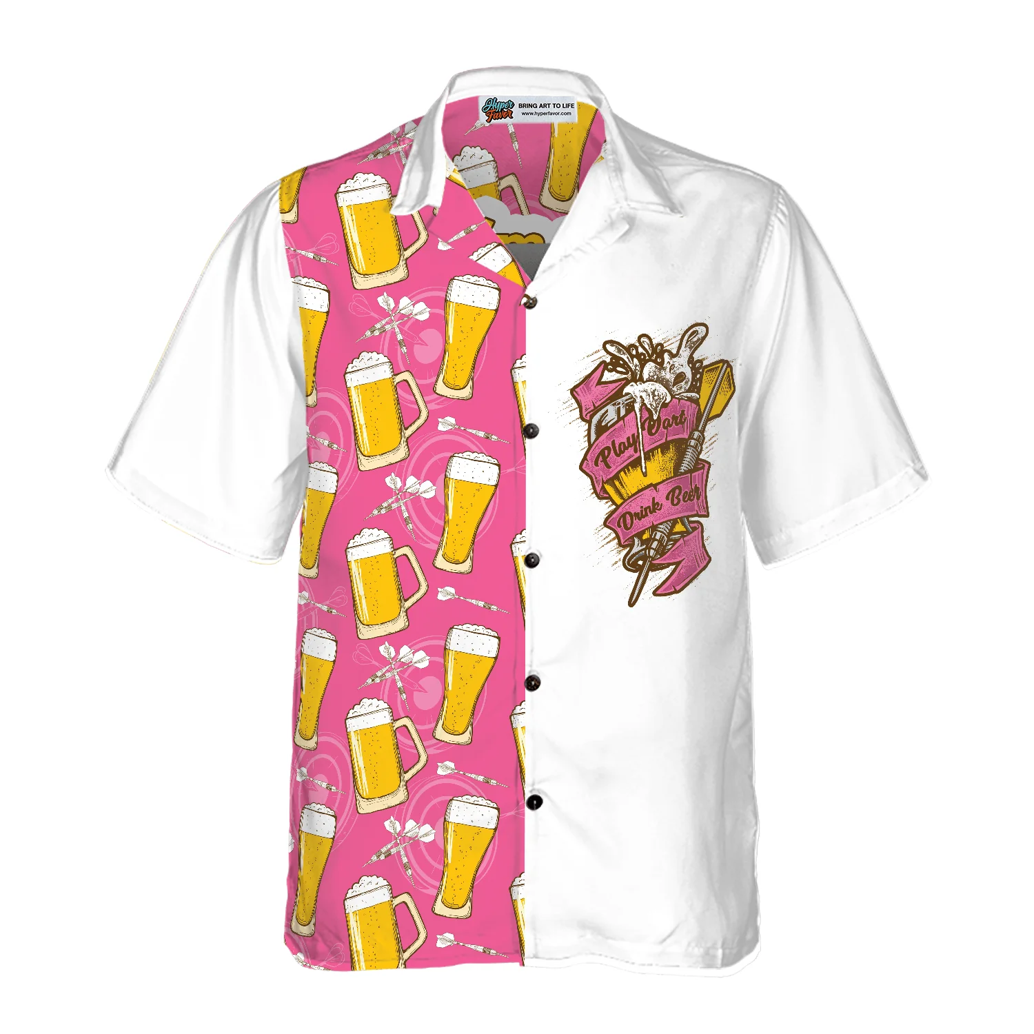 Darts Hawaiian Shirt, I'm A Darts And Beer Kinda Girl Aloha Hawaiian Shirt For Summer, Gift For Friend, Team, Darts Beer Lover - Image 3