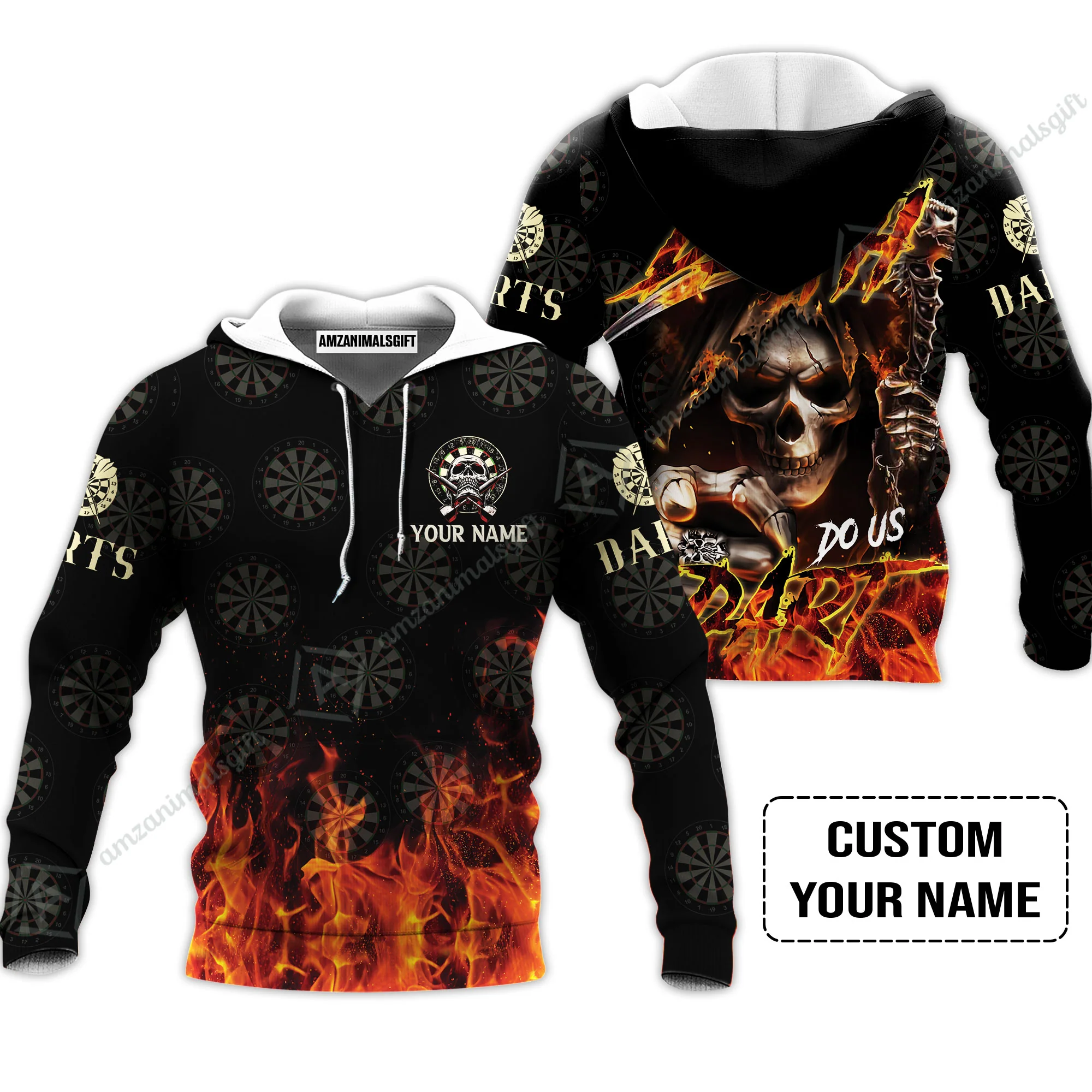 Darts Men Polo Shirt Custom Name - Til Death Do Us Dart Dartboard Personalized Polo Shirt - Image 5