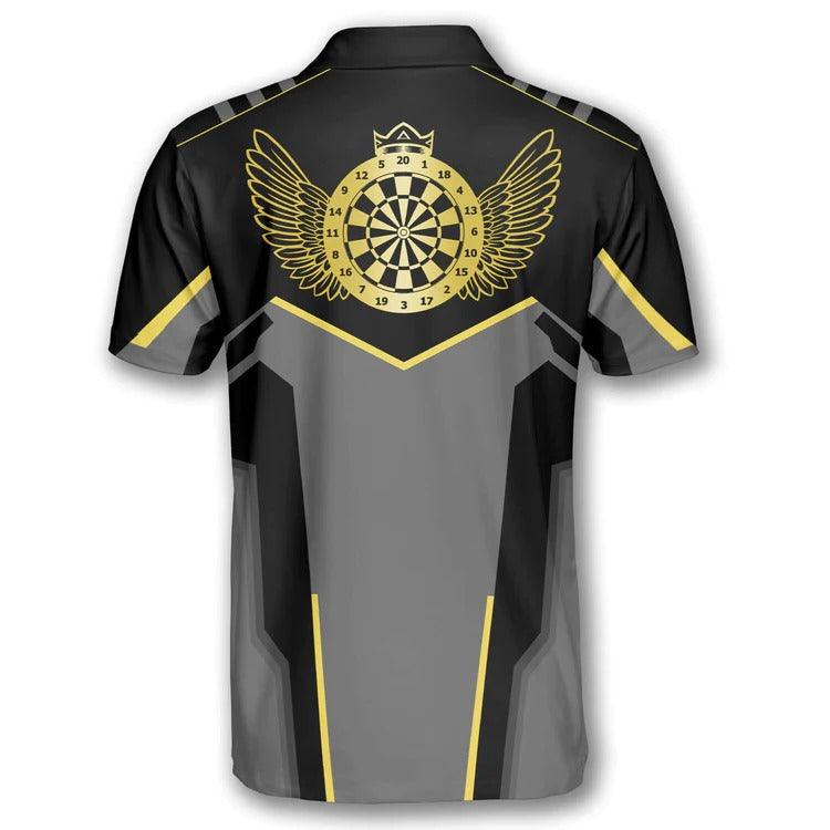 Darts Polo Shirt, Crossed Darts with Heartbeat Pulse Line, Darts Polo Shirt For Men - Perfect Gift For Darts Lovers, Darts Players - Image 4