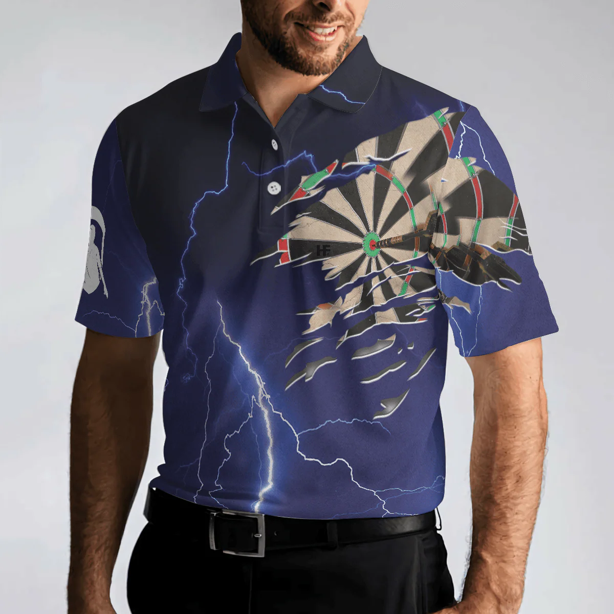 Darts Polo Shirt Darts Shirt For Men, Best Gift For Darts Player, Darts Polo Shirt For Hot Weather, Best Gift For Men Darts - Image 3