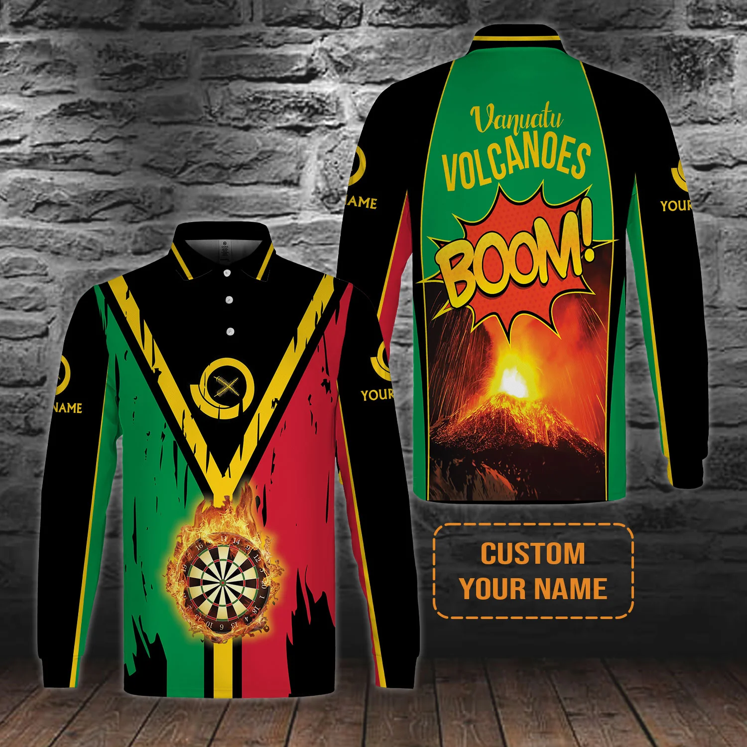 Darts Shirt Custom Name, Vanuatu Volcanoes Uniform, Personalized Shirt For Darts Lovers, Darts Players - Image 5