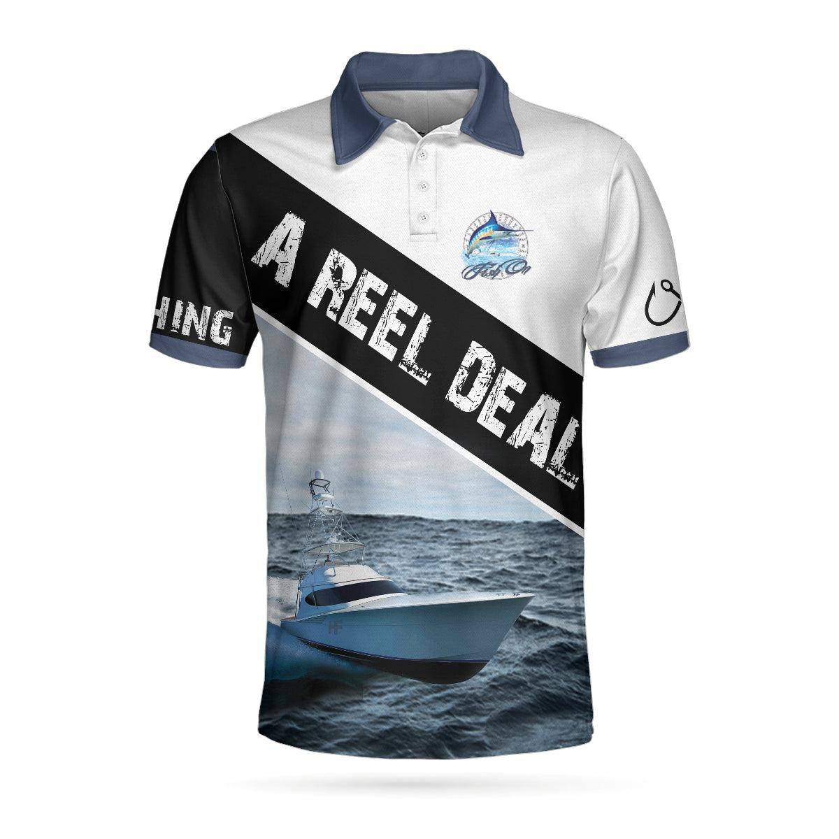 Deep Sea Fishing Men Polo Shirt, Fishing Is A Reel Deal It's A Marlin Thing Shirt For Men, Gift For Fishing Lovers - Image 4