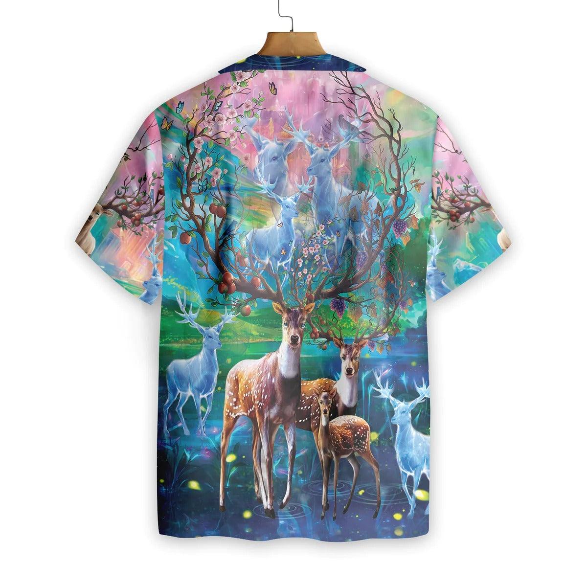 Deer Hawaiian Shirt, Amazing Deer Hawaiian Shirt, Colorful Summer Aloha Shirt - Perfect Gift For Men, Women, Husband, Friend, Family - Image 3