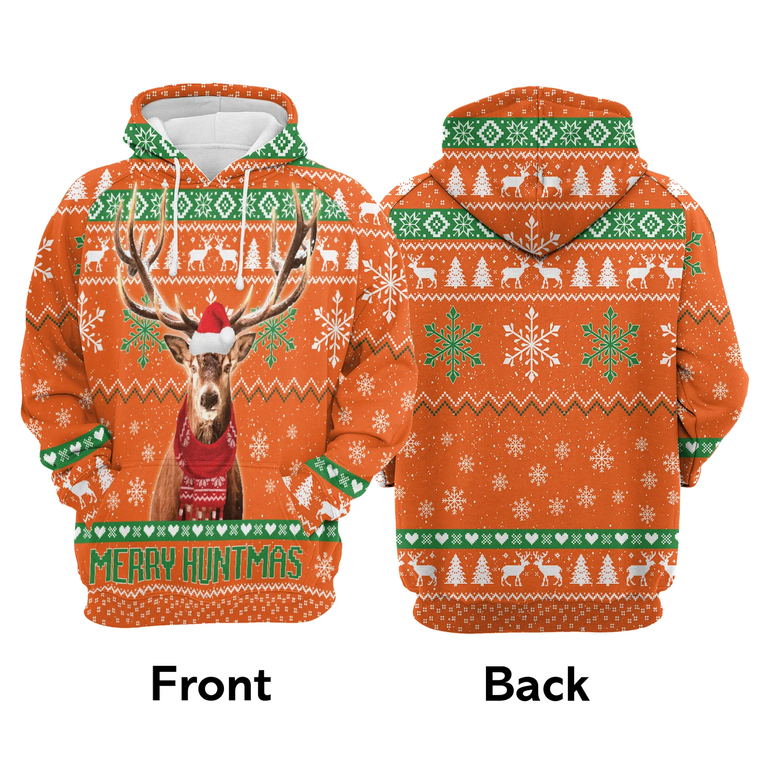 Deer Pullover Premium Hoodie Merry Huntmas, Perfect Outfit For Men And Women On Christmas New Year Autumn Winter - Image 2