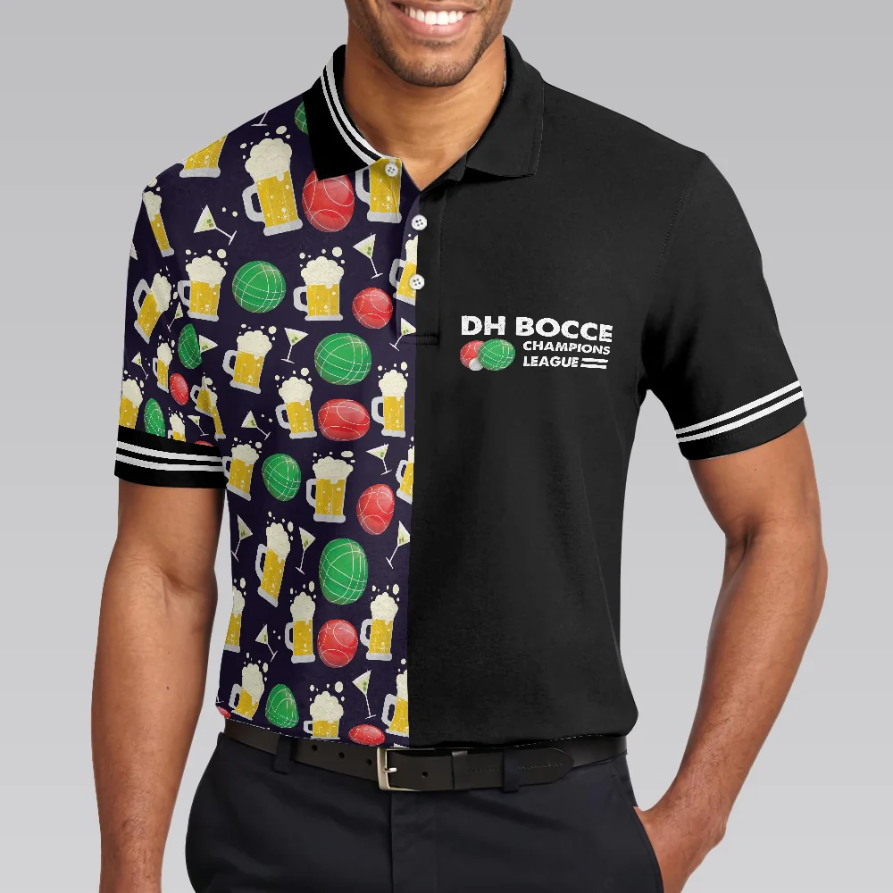 DH BOCCE Champions League Polo Shirt, Short Sleeve Men Polo Shirt, Best Gift For Men , Gift For Champion League Lovers - Image 3