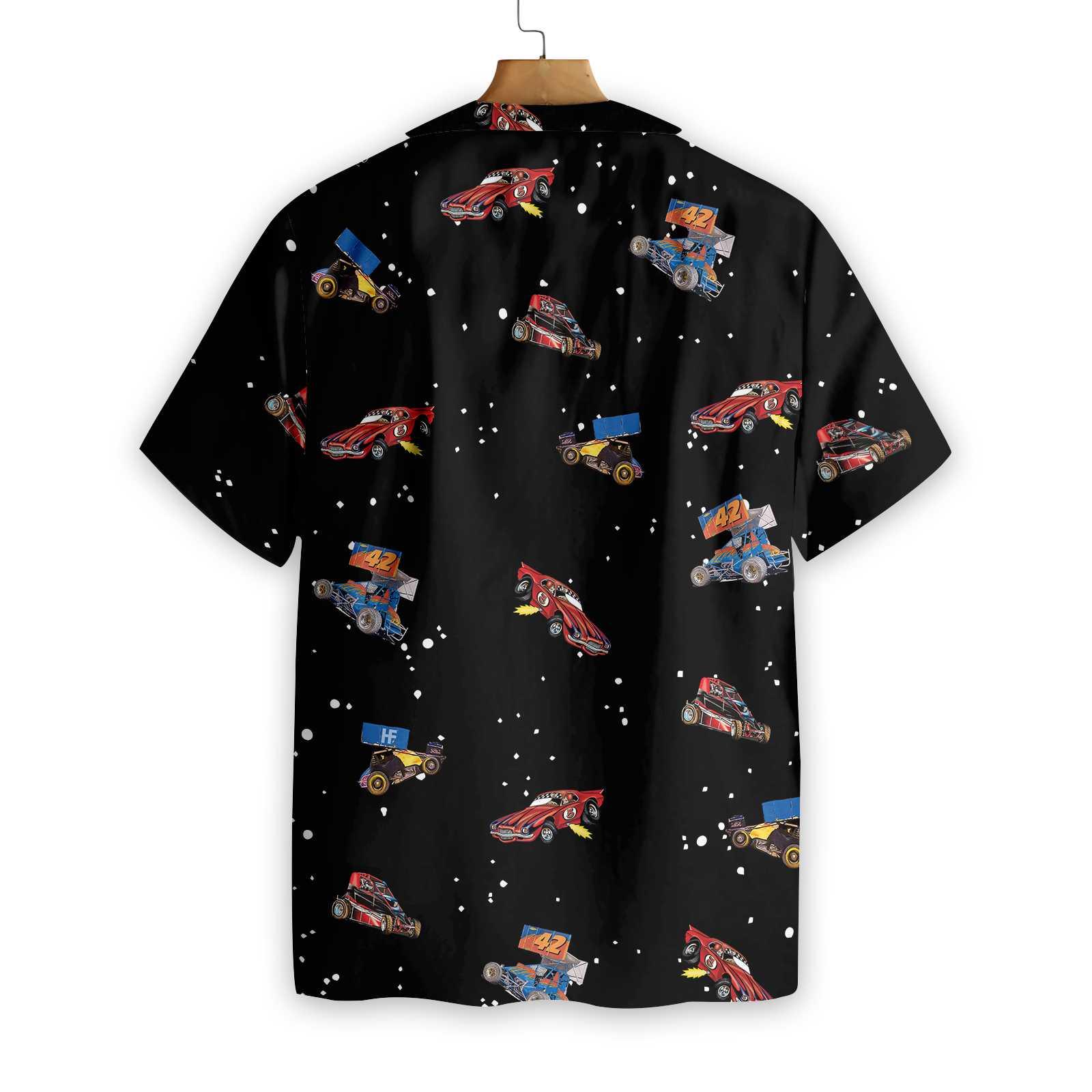 Dirt Track Racing Hawaiian Shirt, Colorful Summer Aloha Shirt For Men Women, Perfect Gift For Friend, Family, Husband, Wife, Racing Lovers - Image 3