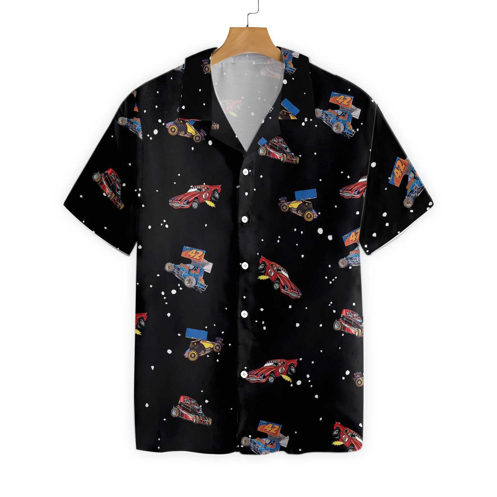 Dirt Track Racing Hawaiian Shirt, Colorful Summer Aloha Shirt For Men Women, Perfect Gift For Friend, Family, Husband, Wife, Racing Lovers - Image 4