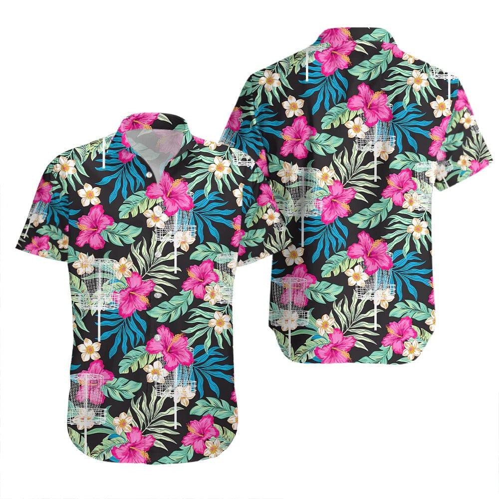 Disc Golf Hawaiian Shirt, Disc Golf Hibiscus Aloha Hawaiian Shirts For Men and Women - Gift For Friend, Family, Disc Golfer