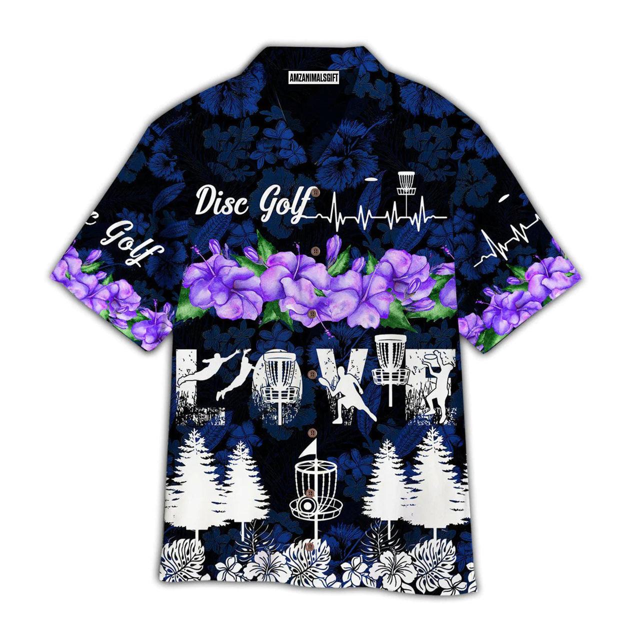 Disc Golf Hawaiian Shirt, Play Disc Golf Hibicus Tropical Blue Aloha Hawaiian Shirts For Men and Women - Gift For Disc Golfer, Friend, Family