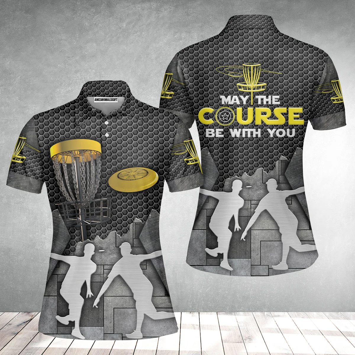 Disc Golf Women Polo Shirt, Disc Golf May The Course Be With You Women Polo Shirt - Gift For Disc Golfer, Friend, Family - Image 2