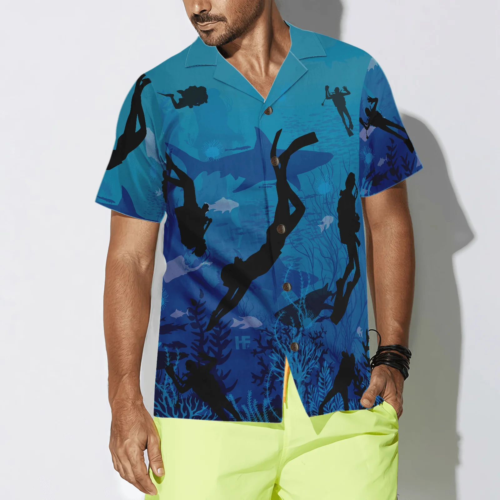 Diving Into Ocean Life Hawaiian Shirt, Colorful Summer Aloha Shirt For Men Women, Gift For Friend, Team, Diving Lovers - Image 4