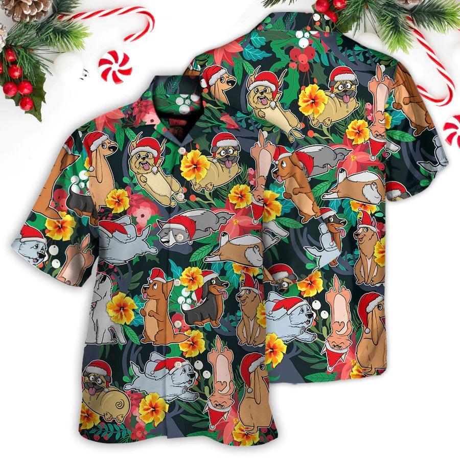 Dog Aloha Hawaii Shirt - Christmas Dog Santa Merry Xmas Hawaiian Shirt For Summer - Perfect Gift For Dog Lovers, Friend, Family - Image 2