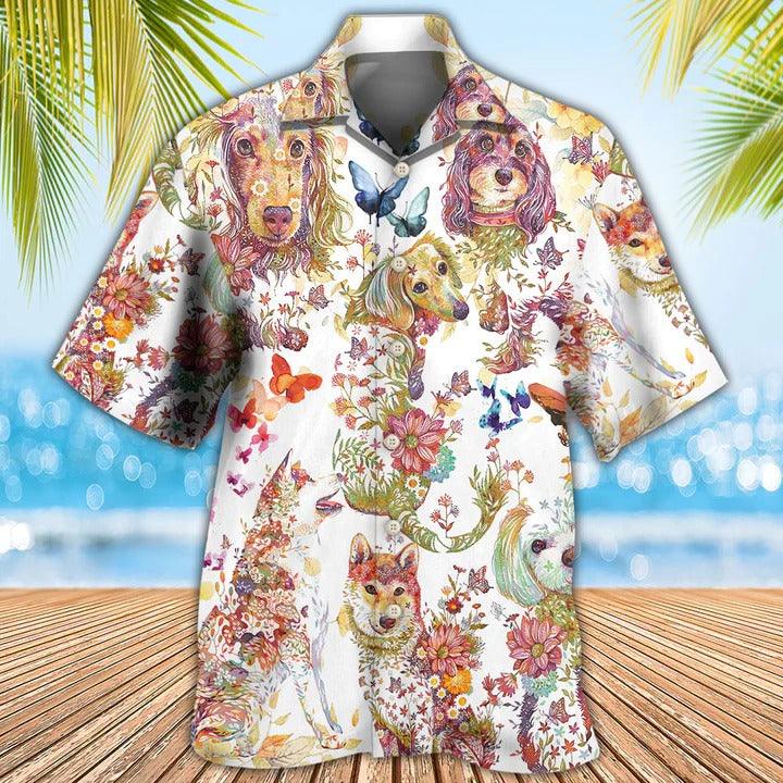 Dog Aloha Hawaii Shirt - I Like Dogs And Butterflies Hawaiian Shirt For Summer - Perfect Gift For Dog Lovers, Friend, Family - Image 2
