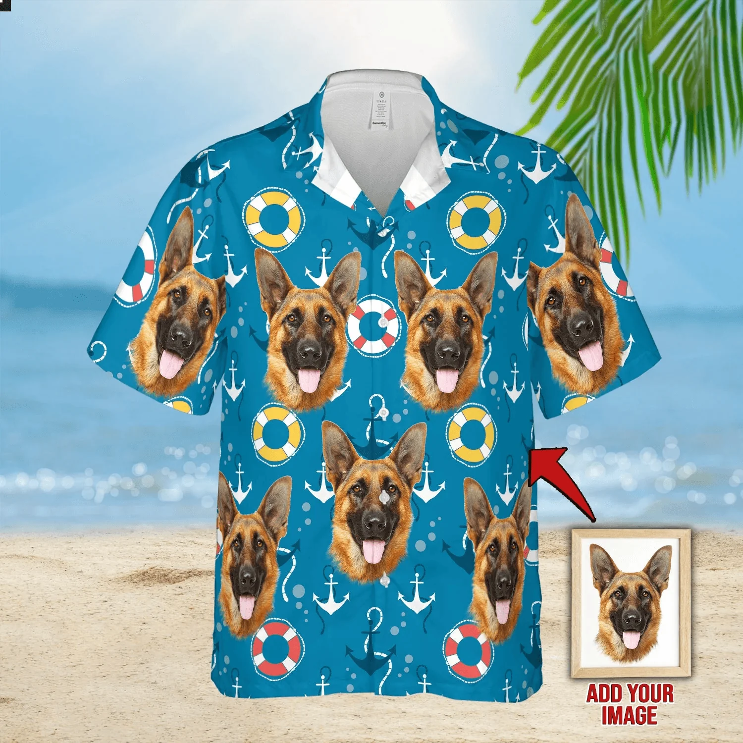 Dog Custom Hawaiian Shirt - Custom Photo Pet Sea Pattern Personalized Hawaiian Shirt - Perfect Gift For Dog Lovers, Friend, Family - Image 2