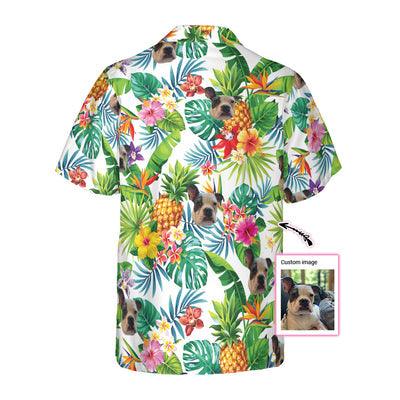 Dog Custom Photo Hawaiian Shirt, Tropical Pineapple Custom Men Hawaiian Shirt - Perfect Gift For Men, Dog Lovers, Husband, Boyfriend, Friend, Family - Image 3