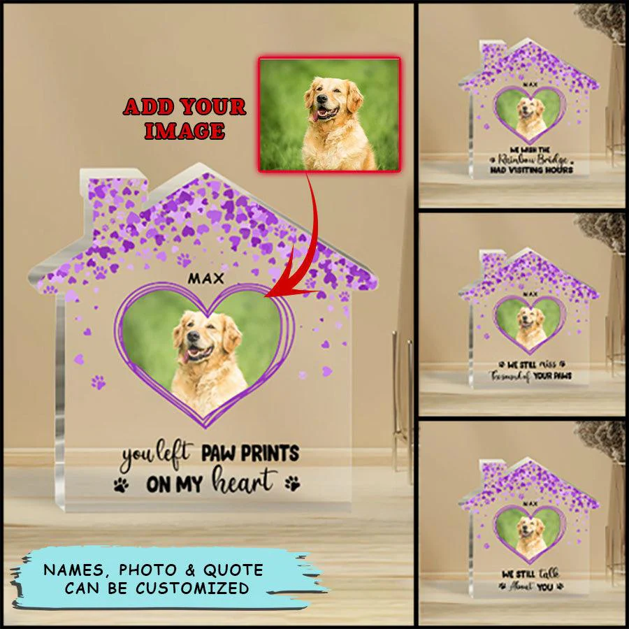 Dog Custom Shaped Acrylic Plaque - Personalized Dog Forever In My Heart Still Talk About You Custom Shaped Acrylic Plaque - Perfect Gift For Dog Lover