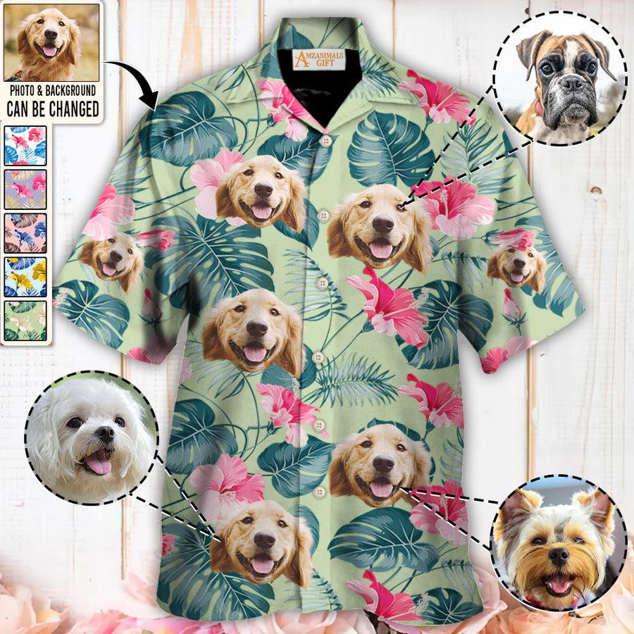 Dog Face Custom Aloha Hawaii Shirt - Pet Custom Photo With Tropical Pattern Personalized Hawaiian Shirt - Perfect Gift For Dog Lovers Friend, Family - Image 12