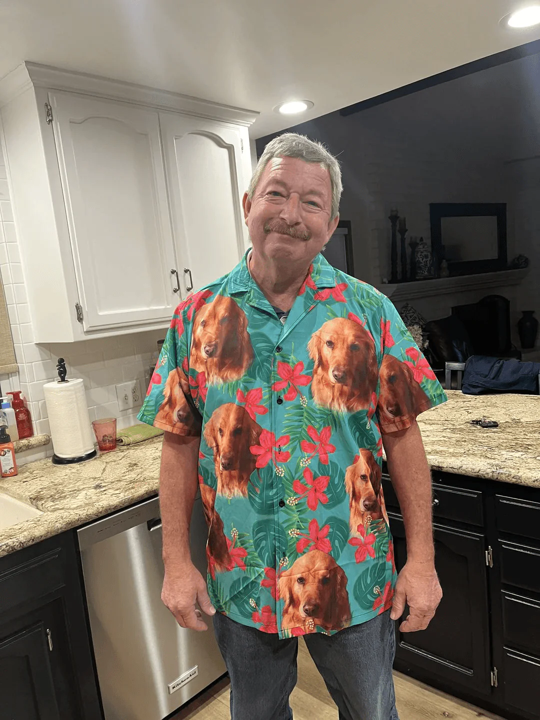 Dog Hawaiian Shirt - Custom Photo Pet Flowers Pattern Aloha Hawaiian Shirt - Perfect Gift For Dog Lovers Husband, Boyfriend, Friend, Family - Image 3