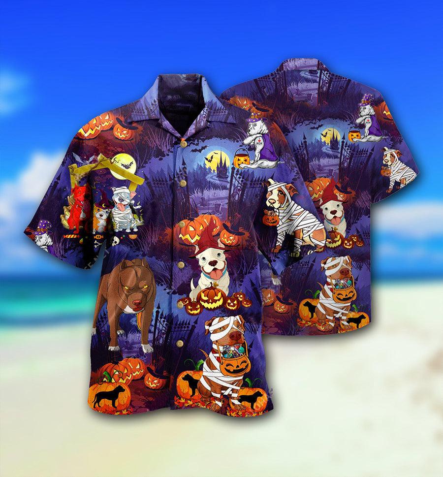 Dog Hawaiian Shirt, Halloween Dogs Night Scary Aloha Hawaiian Shirt For Summer, Dog Hawaiian Shirts Matching Outfit For Men Women, Dog Lovers - Image 2