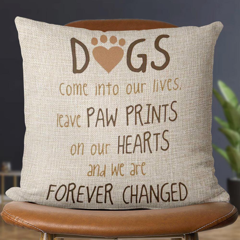 Dog Lover Throw Pillow, Dog Paw Print Throw Pillows - Perfect Gift For Mother's Day, Father's Day, Dog Lover, Dog Mom, Dog Dad - Image 3