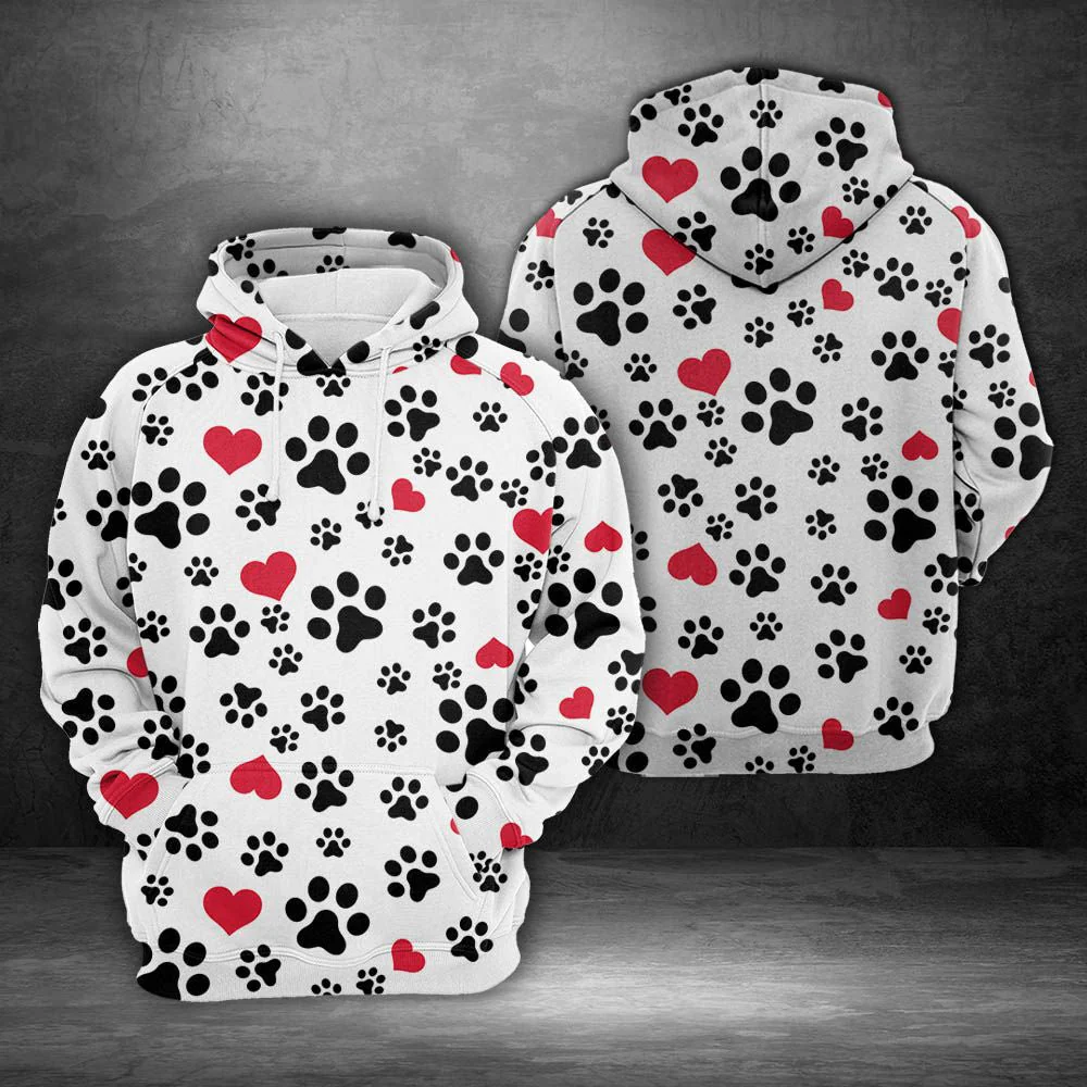 Dog Paws Christmas Pullover  Premium Hoodie, Perfect Outfit For Men And Women On Christmas New Year Autumn Winter - Image 2