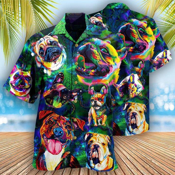 Dogs Aloha Hawaii Shirt - Dogs Peace Love And Colorful Hawaiian Shirt For Summer - Perfect Gift For Dog Lovers, Friend, Family - Image 2