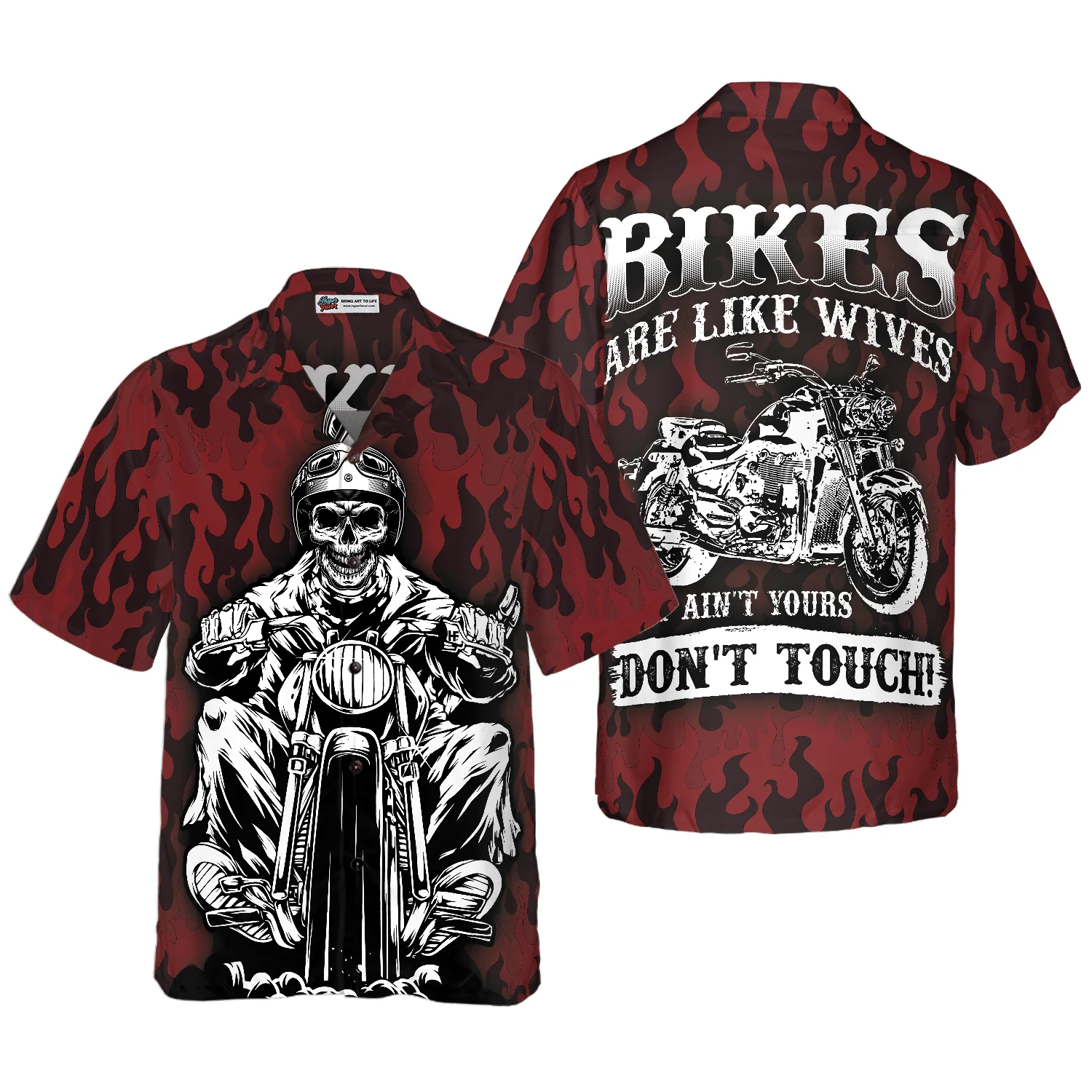 Don't Touch My Motorbike Hawaiian Shirt, Colorful Summer Aloha Shirt For Men Women, Perfect Gift For Friend, Family, Husband, Wife