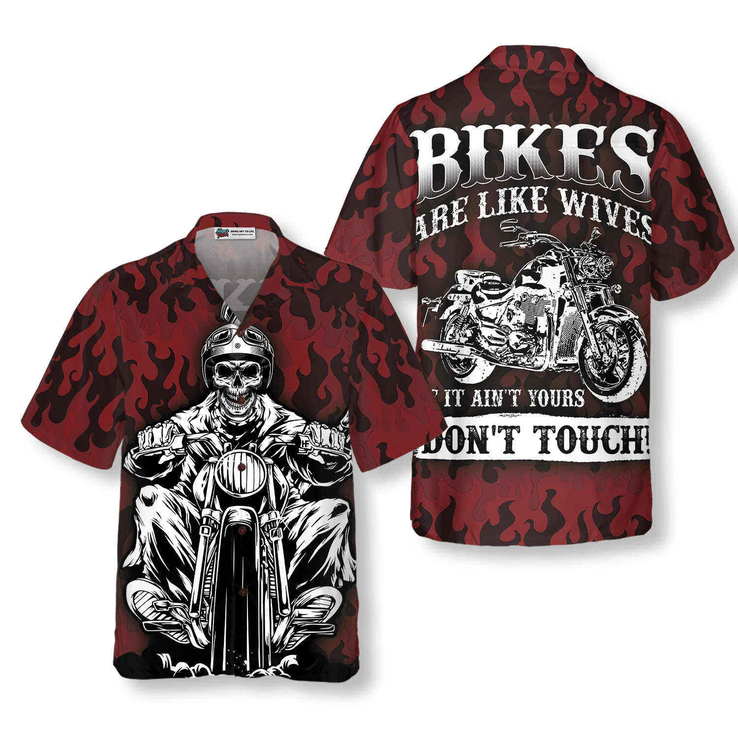 Don't Touch My Motorbike Hawaiian Shirt, Colorful Summer Aloha Shirt For Men Women, Perfect Gift For Friend, Family, Husband, Wife - Image 4