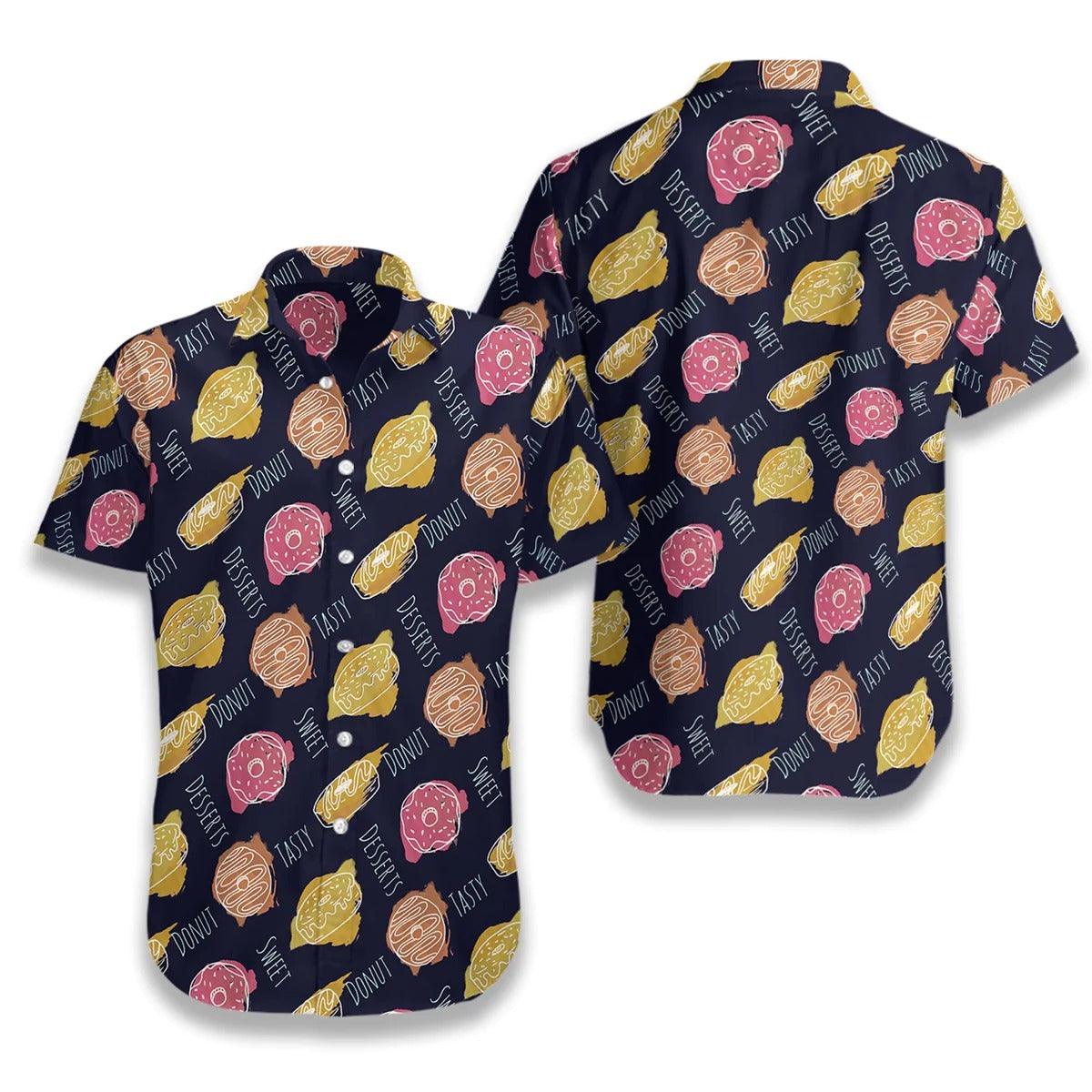 Donut Aloha Hawaiian Shirt. Funny Donut Tasty Sweet Hawaiian Shirt, Food Hawaiian Shirt- Perfect Gift For Men Women, Friends, Family, Husband