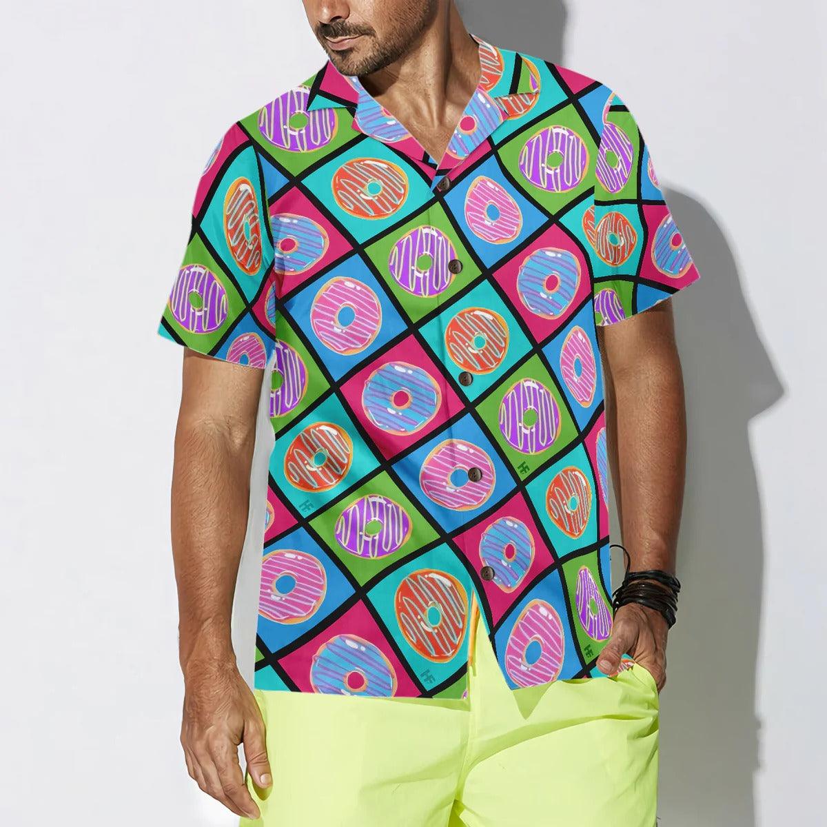 Donut Hawaiian Shirt, Retro Cute Yummy Donut Aloha Hawaiian Shirt, Funny Donut Aloha Shirt - Perfect Gift For Men Women, Friends, Family - Image 4