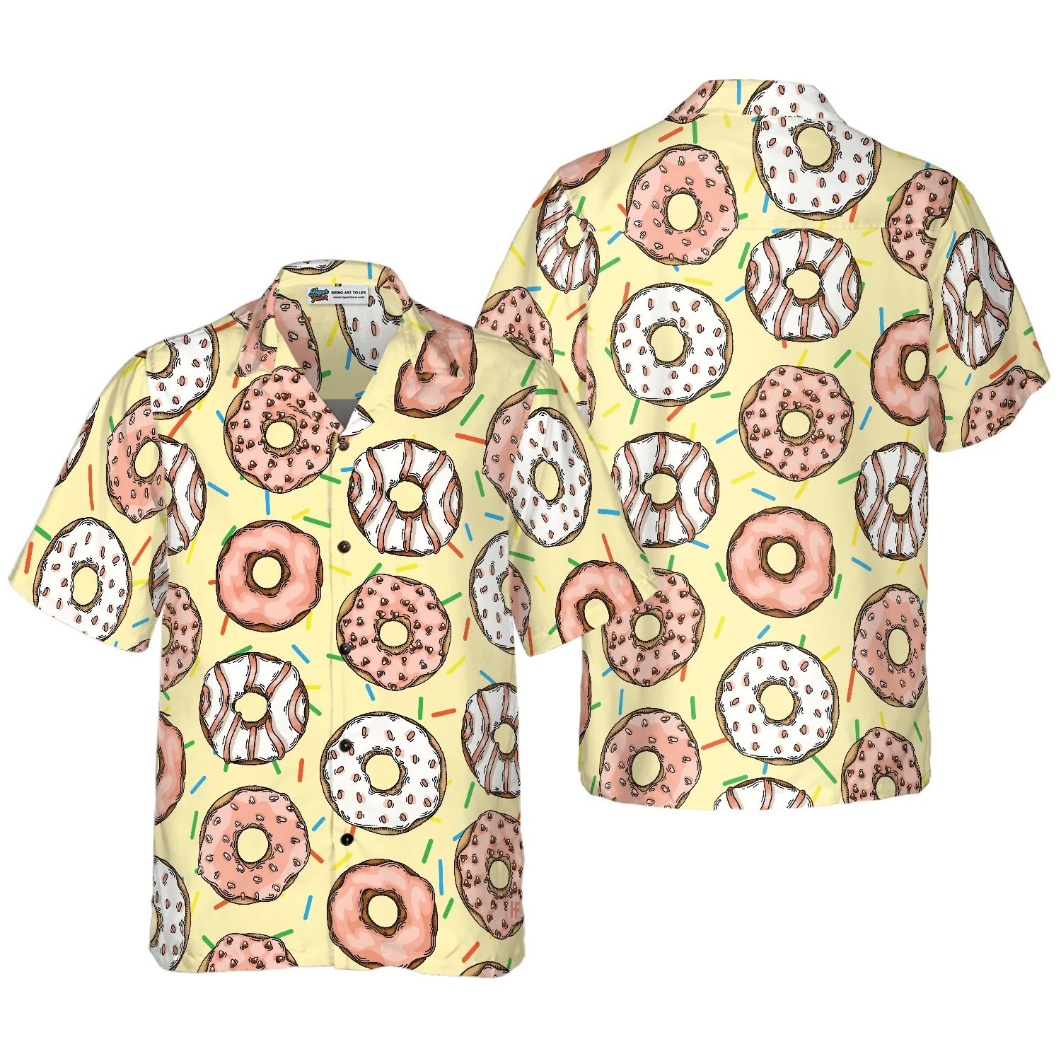 Donut Is My Life Hawaiian Shirt, Colorful Summer Aloha Shirt For Men Women, Gift For Friend, Team, Donut Lovers
