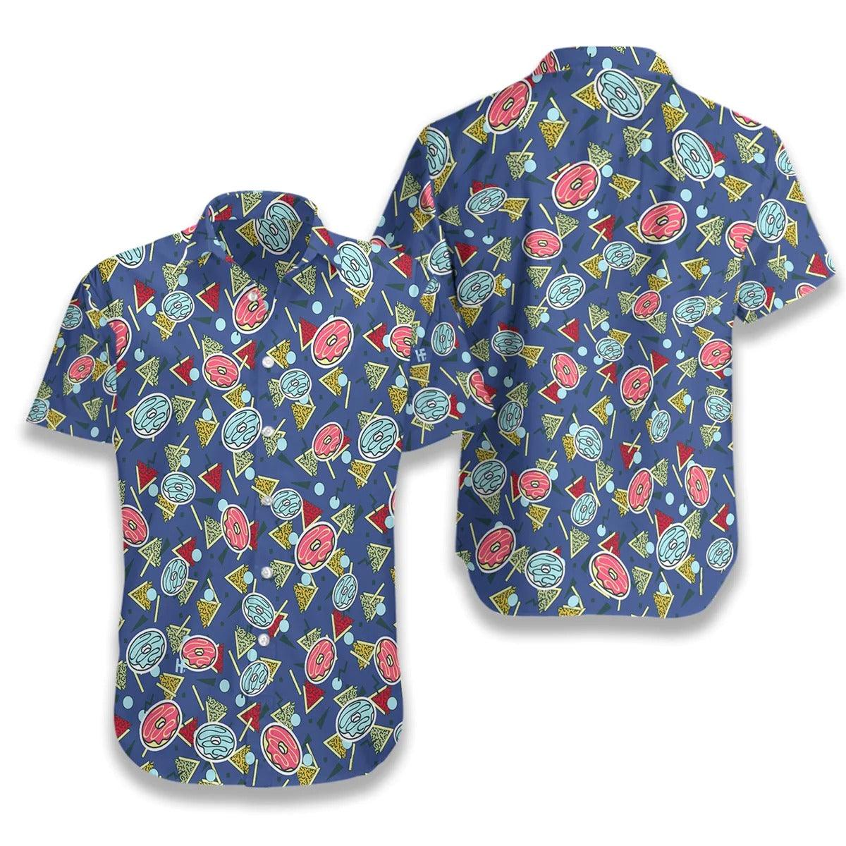 Donut Seamless Pattern Hawaiian Shirt, Funny Donut Aloha Shirt, Donut Aloha Shirts - Perfect Gift For Men, Donut Lovers, Friends, Family