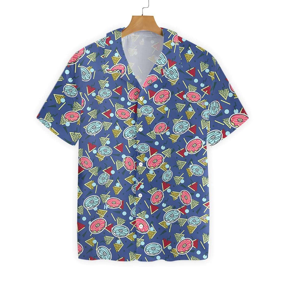 Donut Seamless Pattern Hawaiian Shirt, Funny Donut Aloha Shirt, Donut Aloha Shirts - Perfect Gift For Men, Donut Lovers, Friends, Family - Image 3