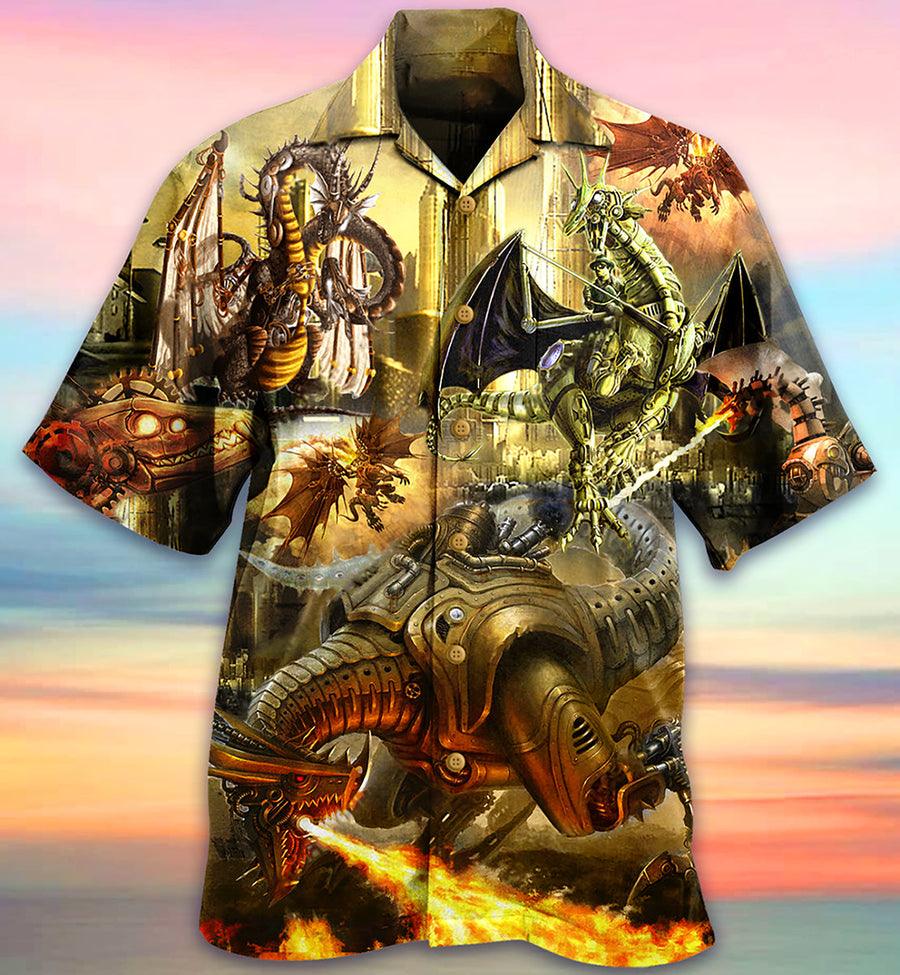 Dragon Aloha Hawaiian Shirt For Summer, Dragon Metal Love Life Amazing Hawaiian Shirts Outfit For Men Women, Dragon Lovers