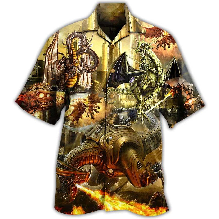 Dragon Aloha Hawaiian Shirt For Summer, Dragon Metal Love Life Amazing Hawaiian Shirts Outfit For Men Women, Dragon Lovers - Image 3