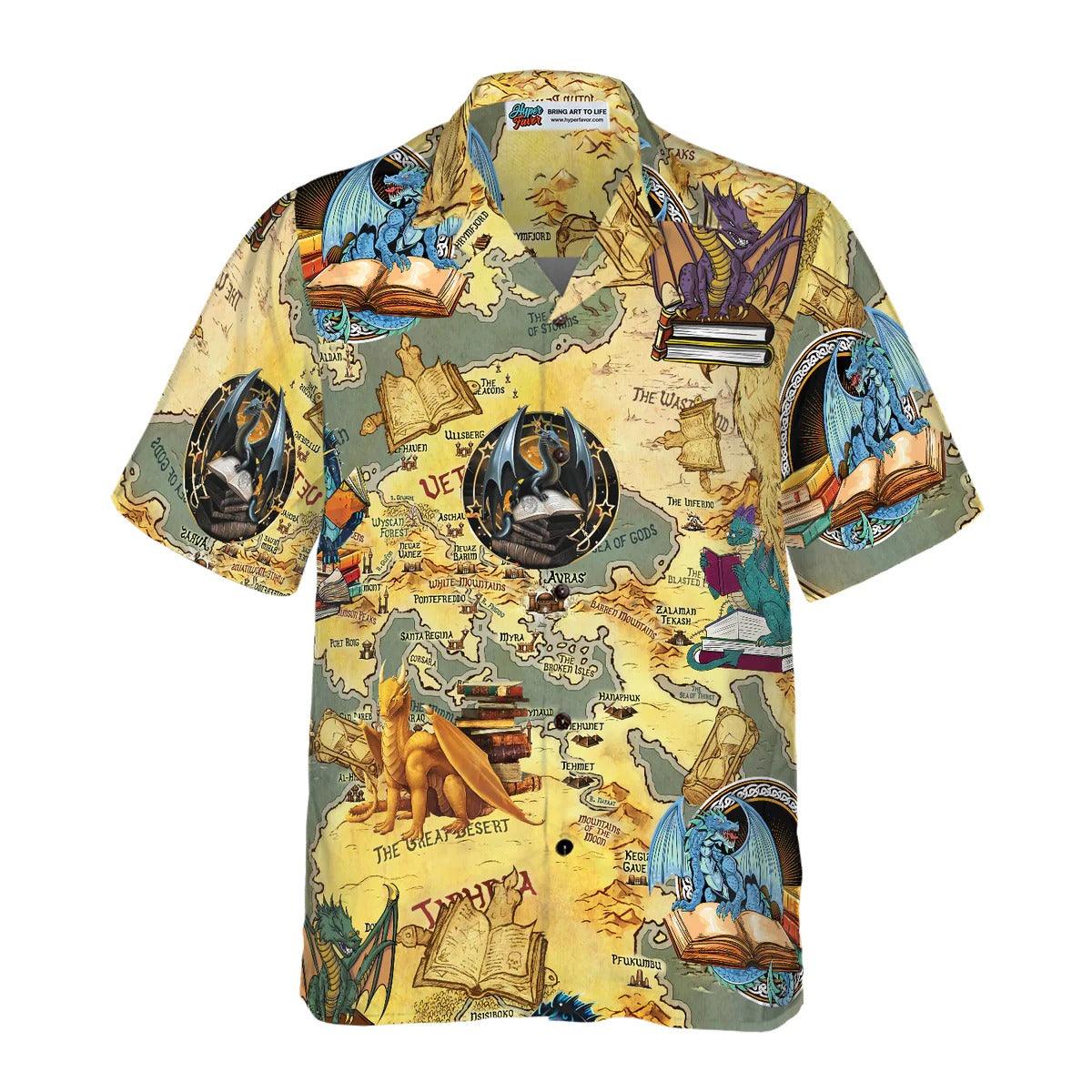 Dragon Book Hawaiian Shirt, Dragon Hawaiian Shirt, Summer Aloha Shirt For Men Women, Perfect Gift For Husband, Wife, Friend, Family - Image 2