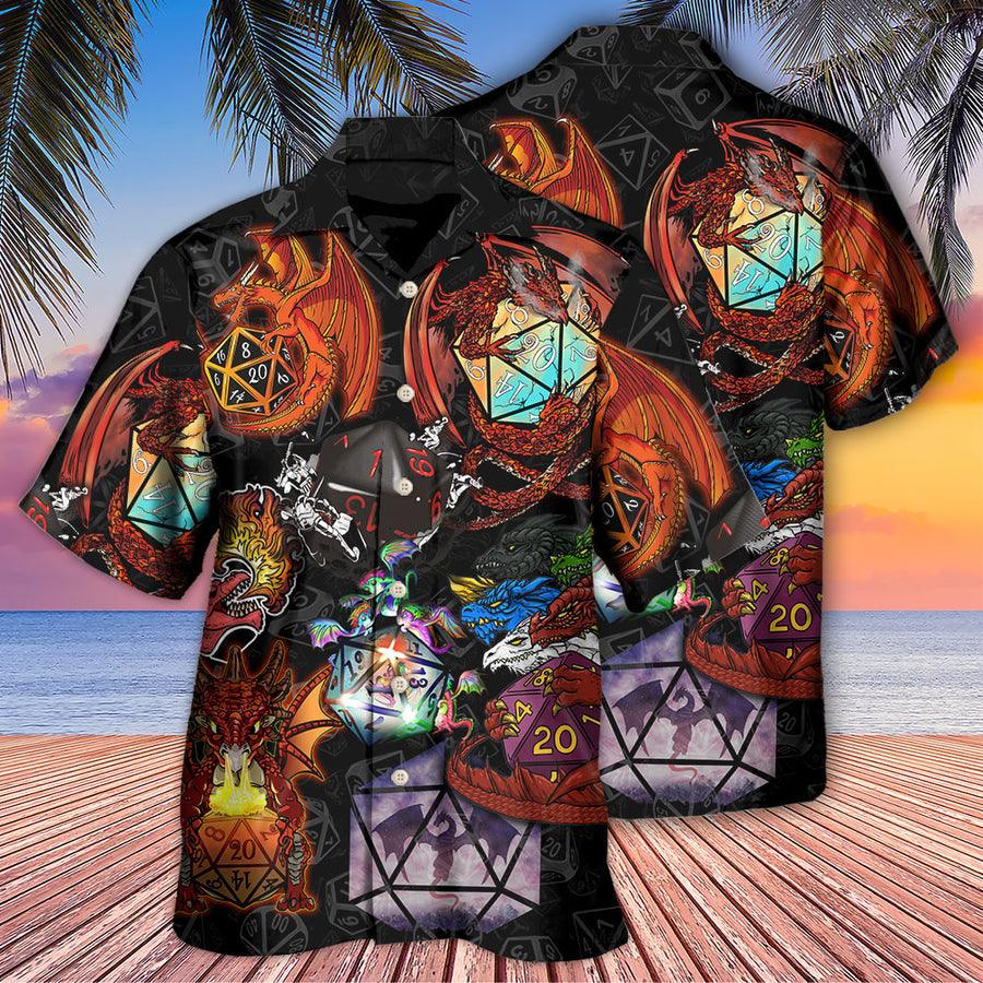 Dragon Dice Aloha Hawaiian Shirt For Summer, Fire Dragon Art Hawaiian Shirts Outfit For Men Women, Dragon Lovers - Image 2
