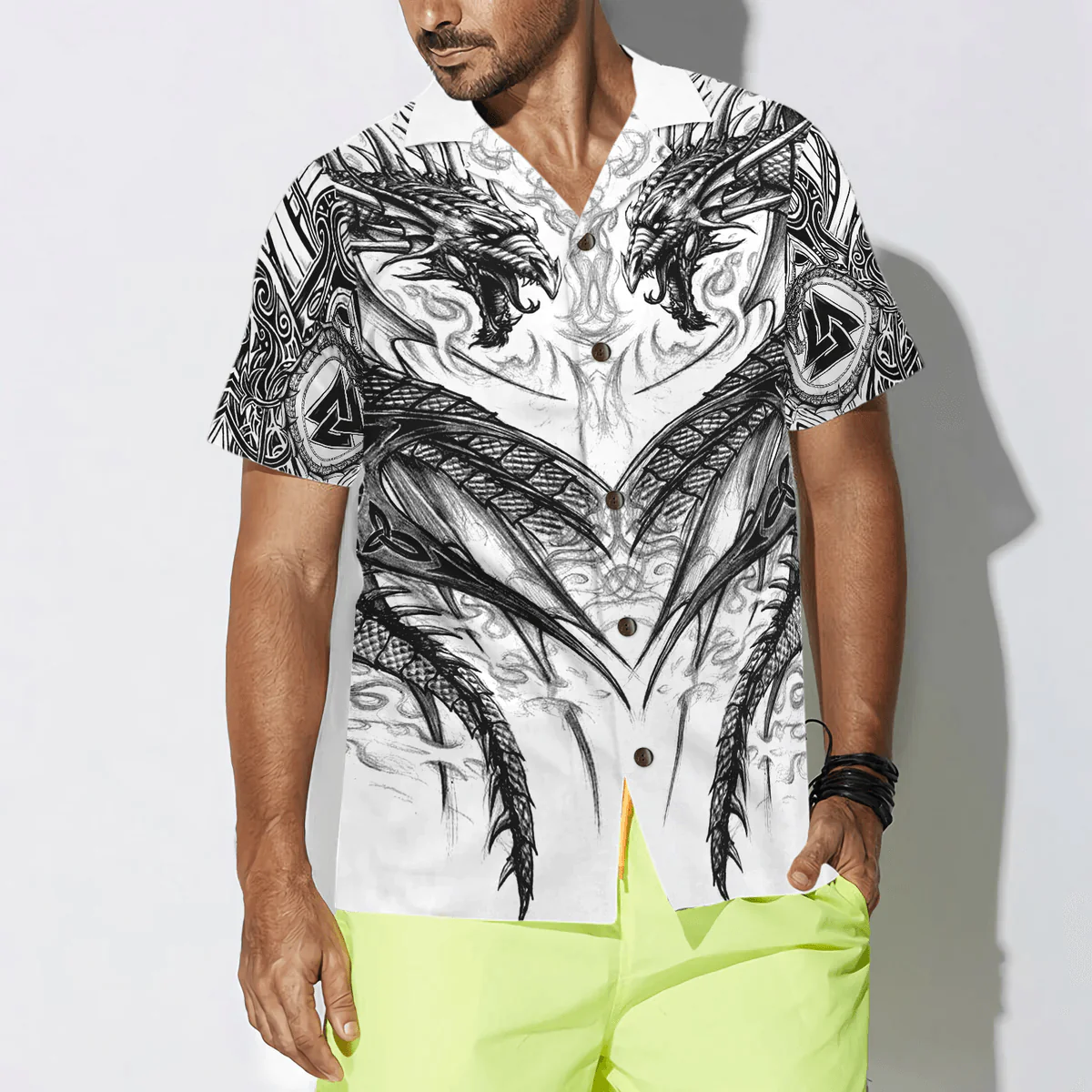 Dragon Hawaiian Shirt - Dragon 3D Hawaiian Shirt - Perfect Gift For Husband, Boyfriend, Friend, Family - Image 4