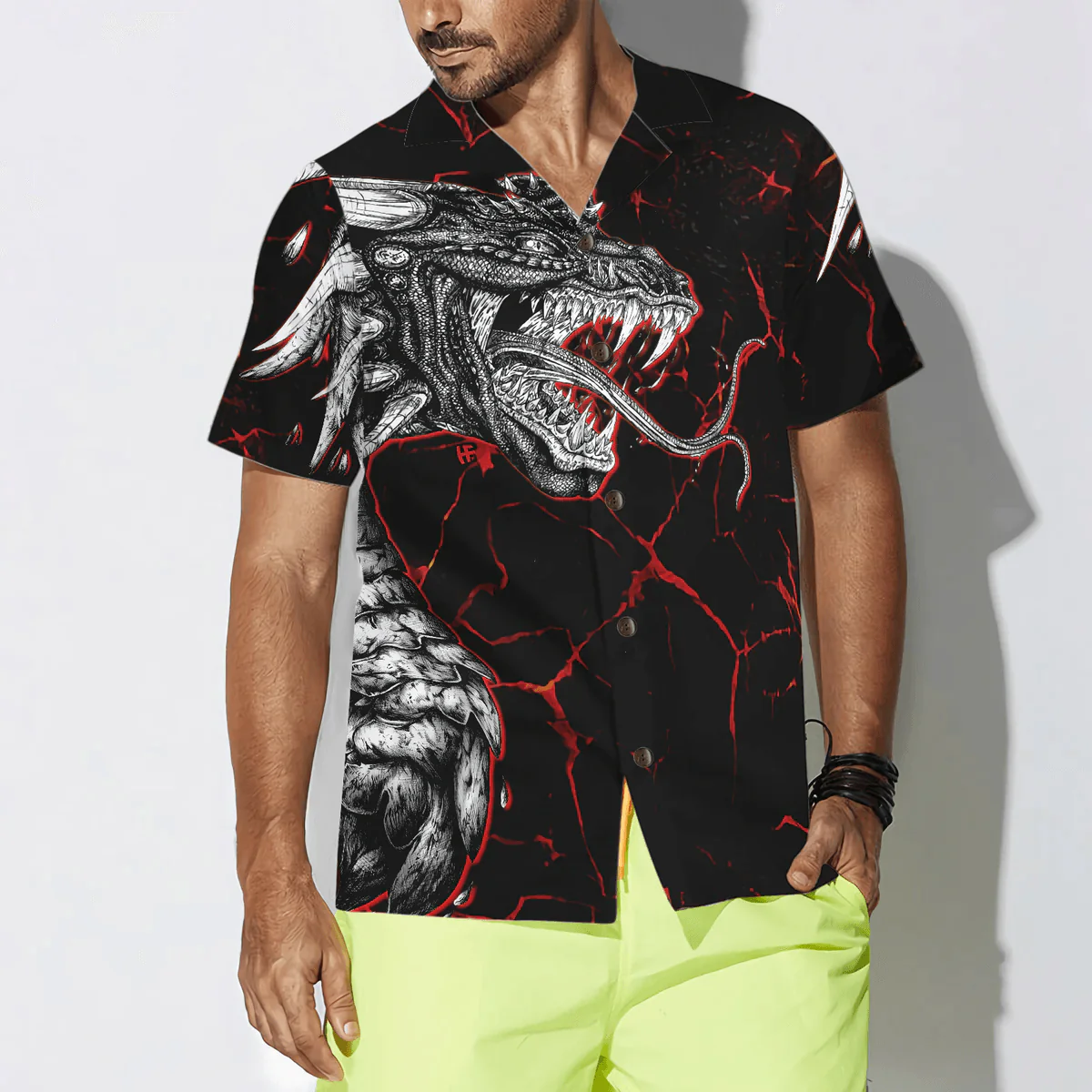 Dragon Hawaiian Shirt - Great Dragon Hawaiian Shirt - Perfect Gift For Husband, Boyfriend, Friend, Family - Image 4