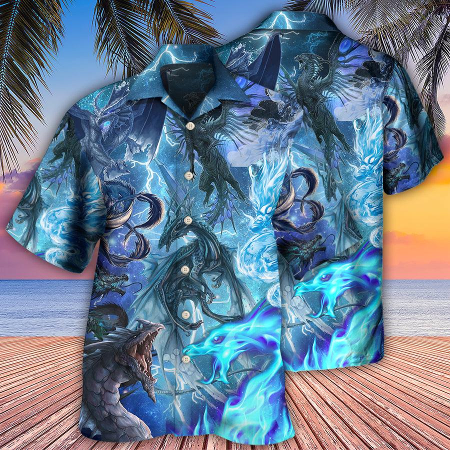 Dragon Ice Aloha Hawaiian Shirt For Summer, Dragon Ice Magical Life Hawaiian Shirts Outfit For Men Women, Dragon Lovers - Image 2