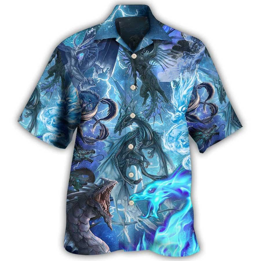 Dragon Ice Aloha Hawaiian Shirt For Summer, Dragon Ice Magical Life Hawaiian Shirts Outfit For Men Women, Dragon Lovers - Image 3