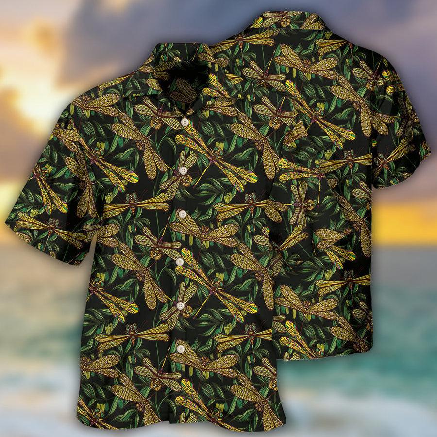 Dragonfly Aloha Hawaiian Shirt For Summer, Dragonfly Always With Me Hawaiian Shirts Outfit For Men Women, Dragonfly Lovers