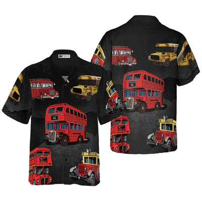 Driver Hawaiian Shirt - I'm Driving At Night Bus Driver Aloha Shirt For Men - Gift For Driver, Husband, Boyfriend, Family, Friends